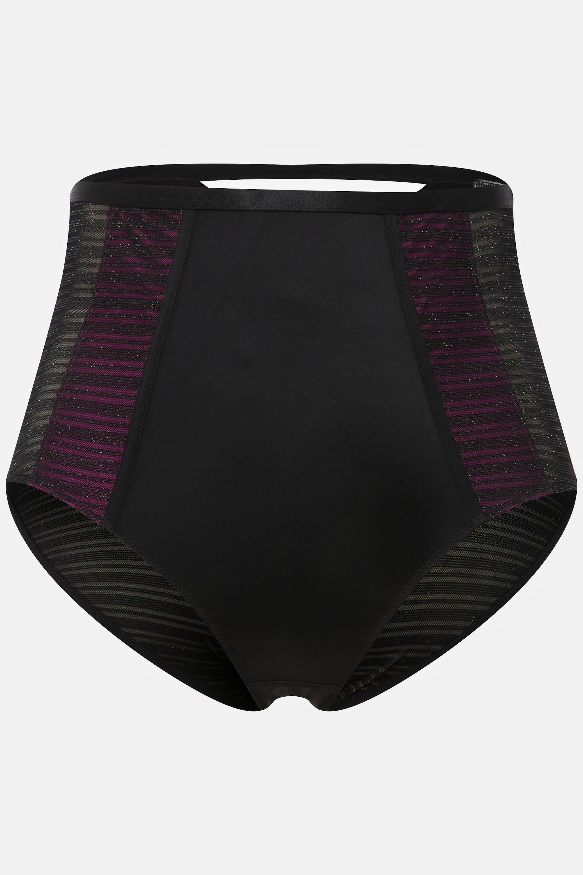 Ulla Popken Culotte Maxi Dentelle Argentée Microfibres  