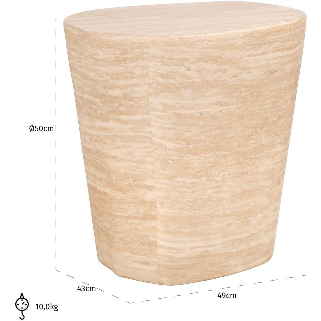 mutoni Tavolino Fictus Travertino 50x40  