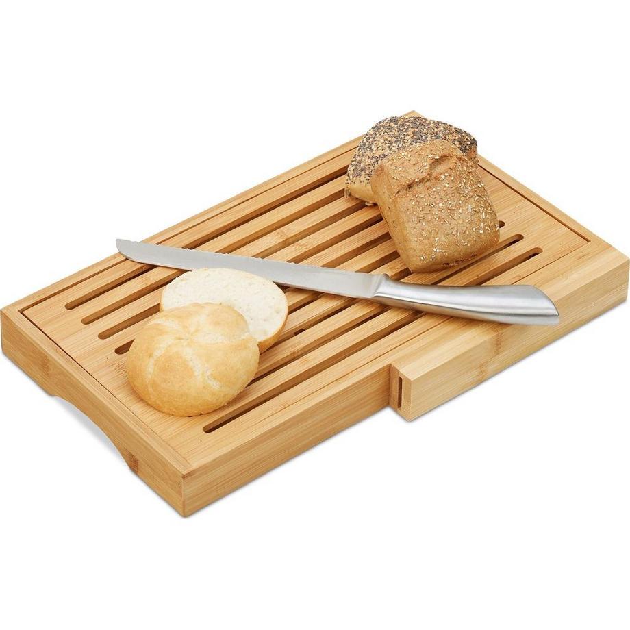 Brotschneidebrett mit Messer Natur