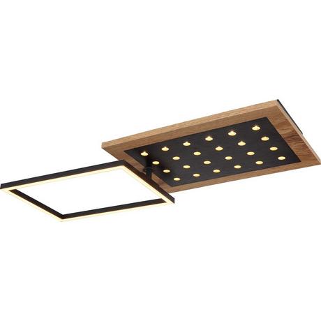 mutoni Plafonnier métal noir mat LED 63,5x27x9  