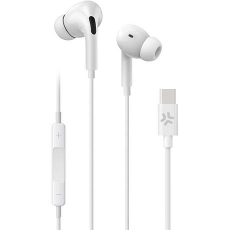 Celly  UP1200 Stereo-Headset In-Ear USB-C Weiß 