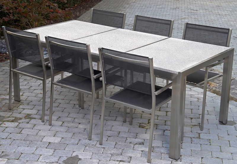 mutoni Table de jardin Nice granit 200x95  