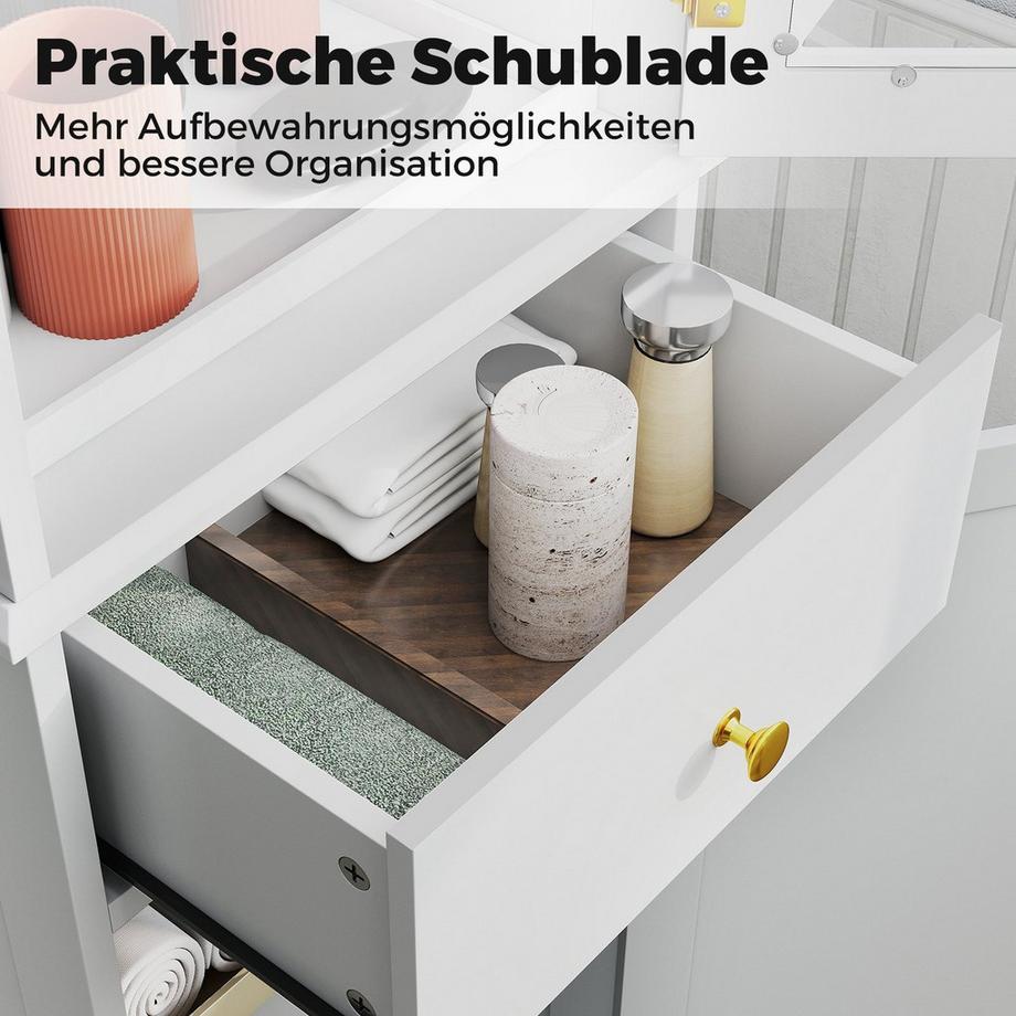 Northix Mobiletto da bagno con ripiani regolabili  