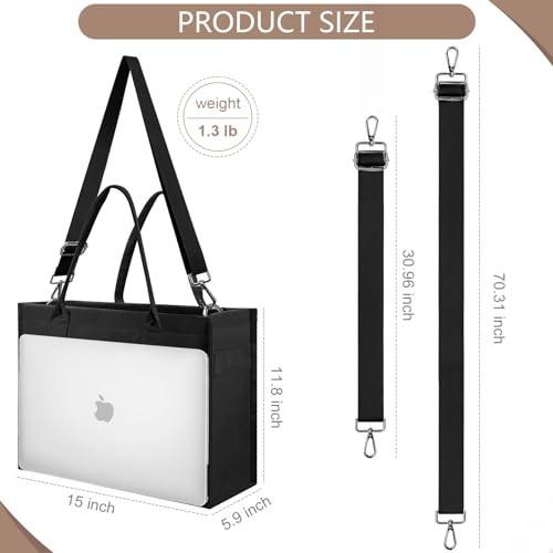 Only-bags.store Canvas Tote Bag grosse Handtasche Shopper Bag Travel Work Bag mit Schulterriemen und Reissverschluss  
