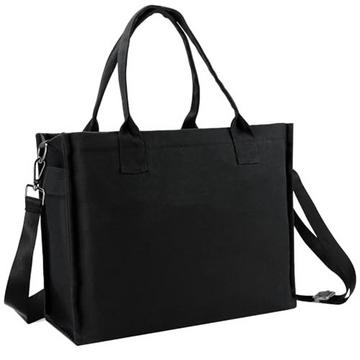 Canvas Tote Bag, große Handtasche Shopper Bag Travel Tote Work Bag mit Schulterriemen und Reißverschluss