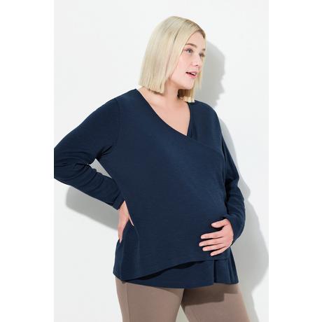 Ulla Popken  Bellieva-T-Shirt, Maternity Shape, Still-Funktion, Langarm, Biobaumwolle, GOTS 