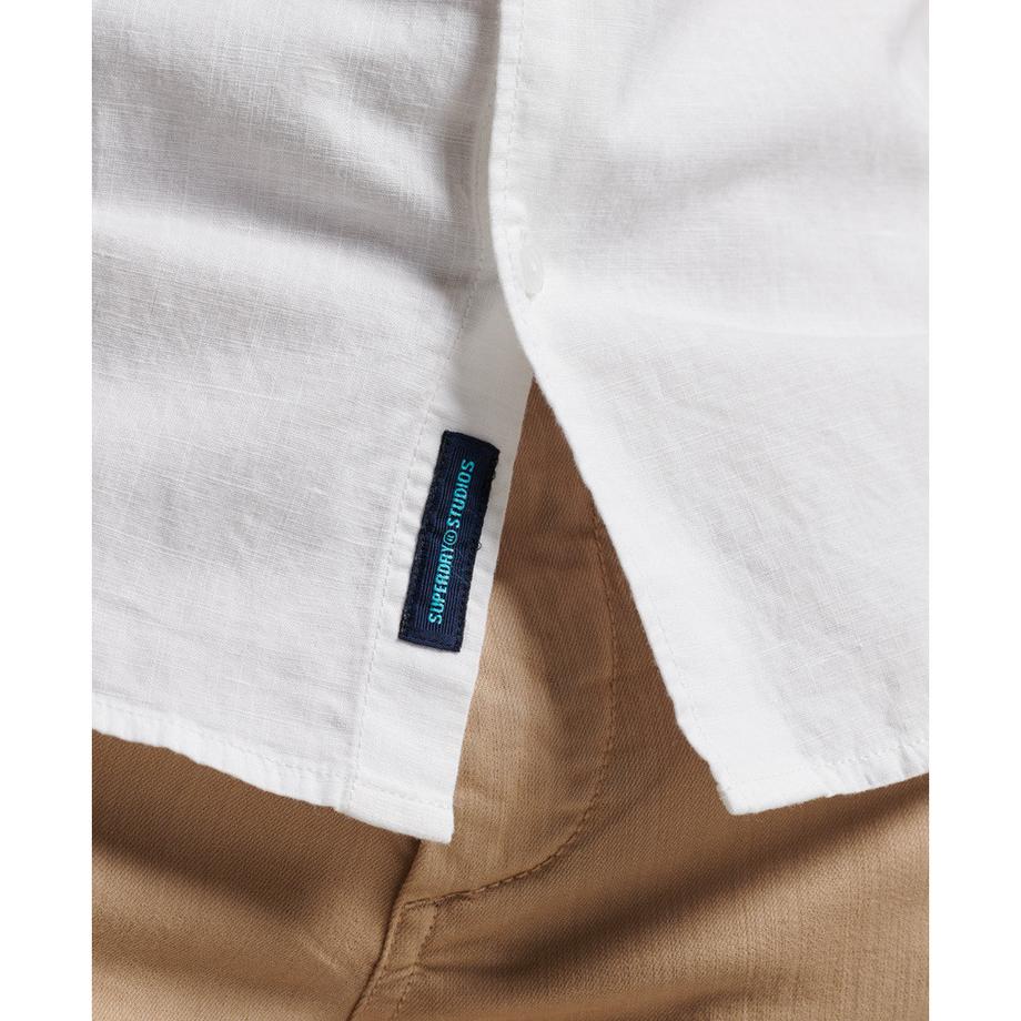 Superdry Studios Chemise Boutonnée Lin Coton Bio  