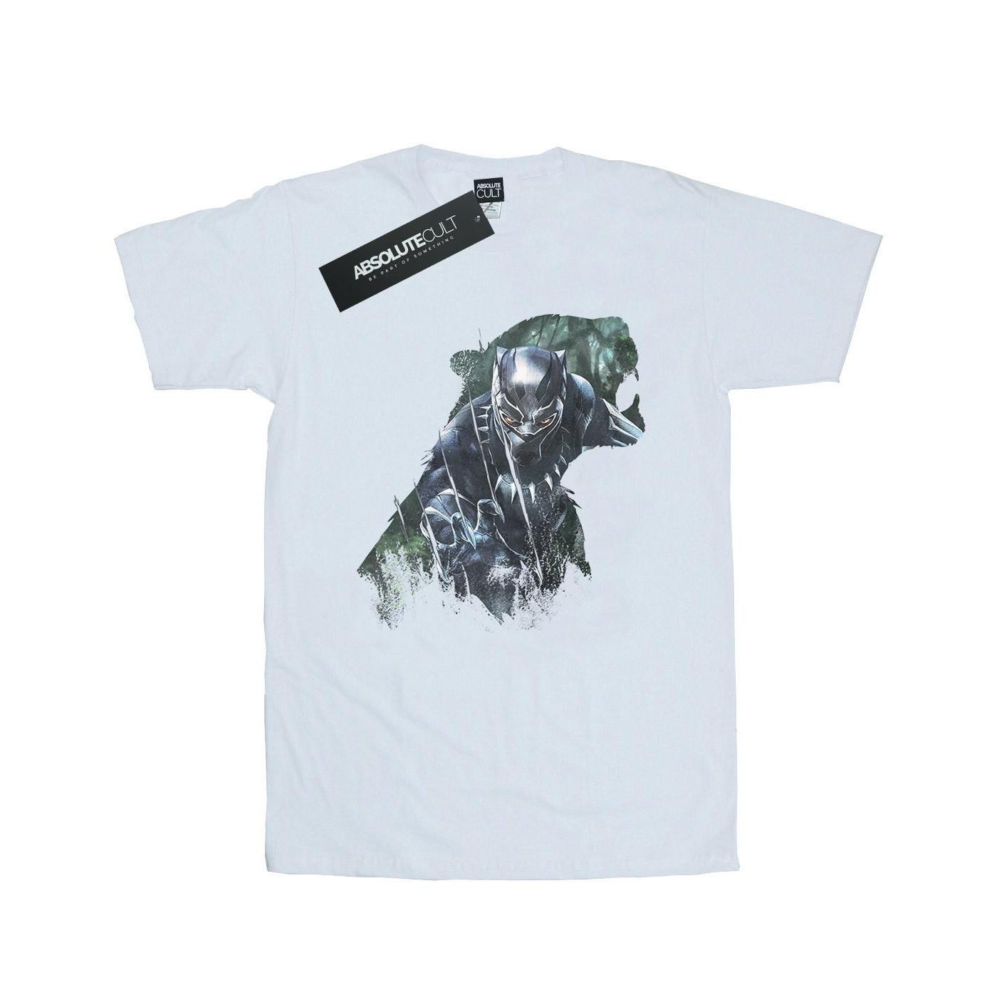 Image of Black Panther Wild Silhouette Tshirt Herren Weiss XL