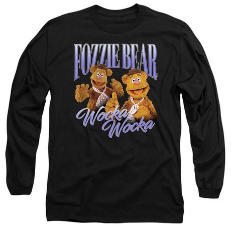 The Muppets Fozzie Bear Wocka Wocka T-Shirt Maniche Lunghe  