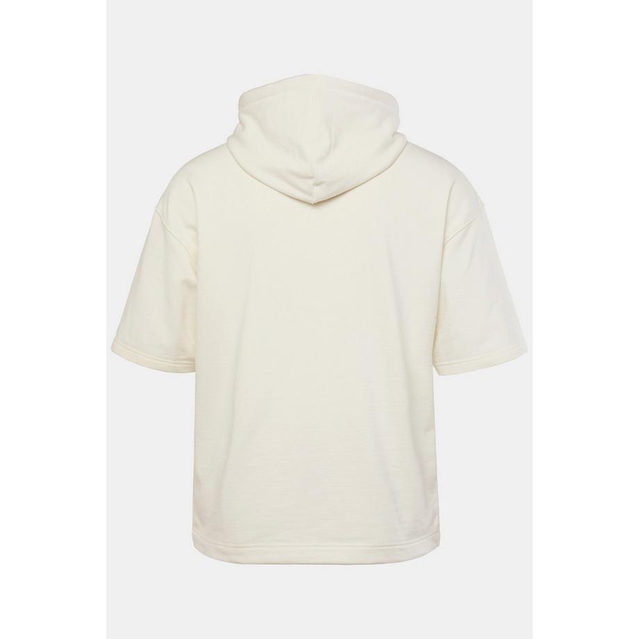 Sthuge Sweat-shirt à capuche à manches courtes avec imprimé poitrine  