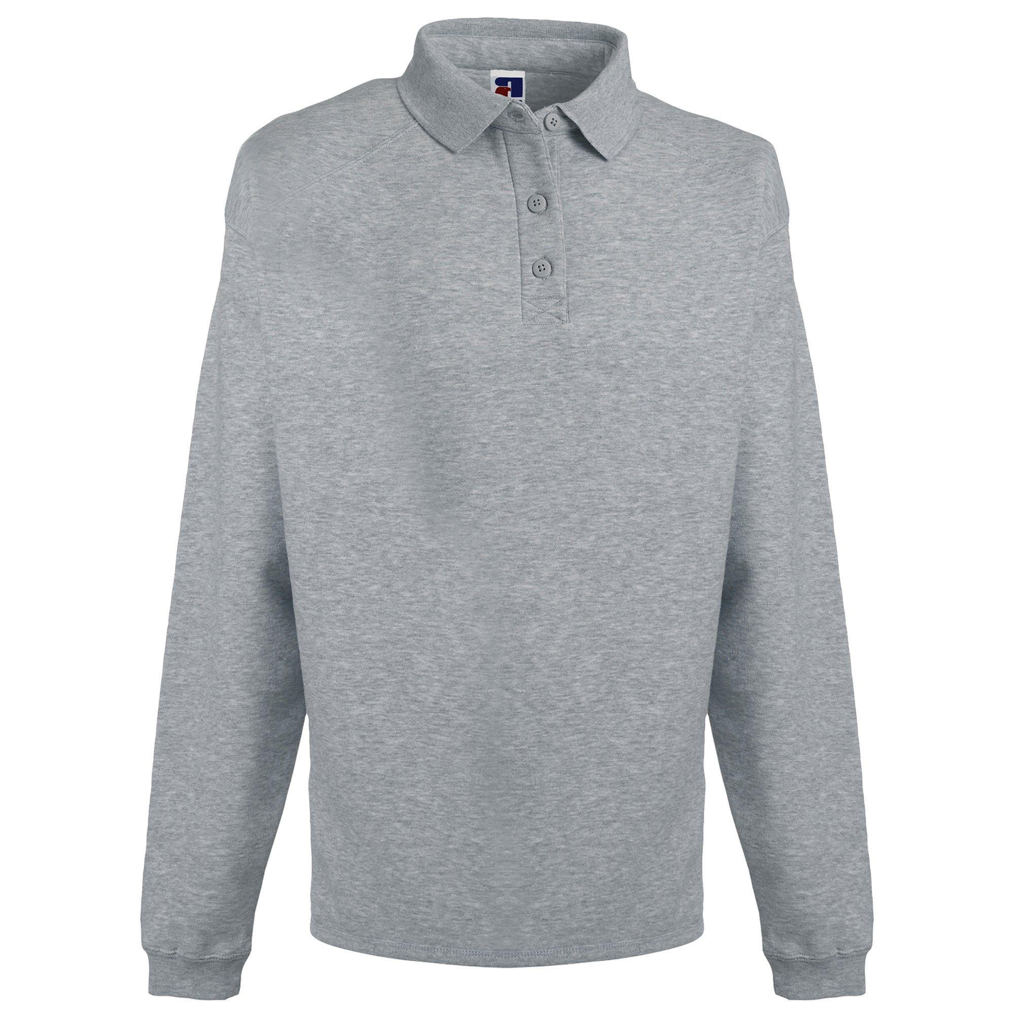 Image of Europe Sweatshirt Mit Knopfleiste Und Kragen Herren Taubengrau 4XL
