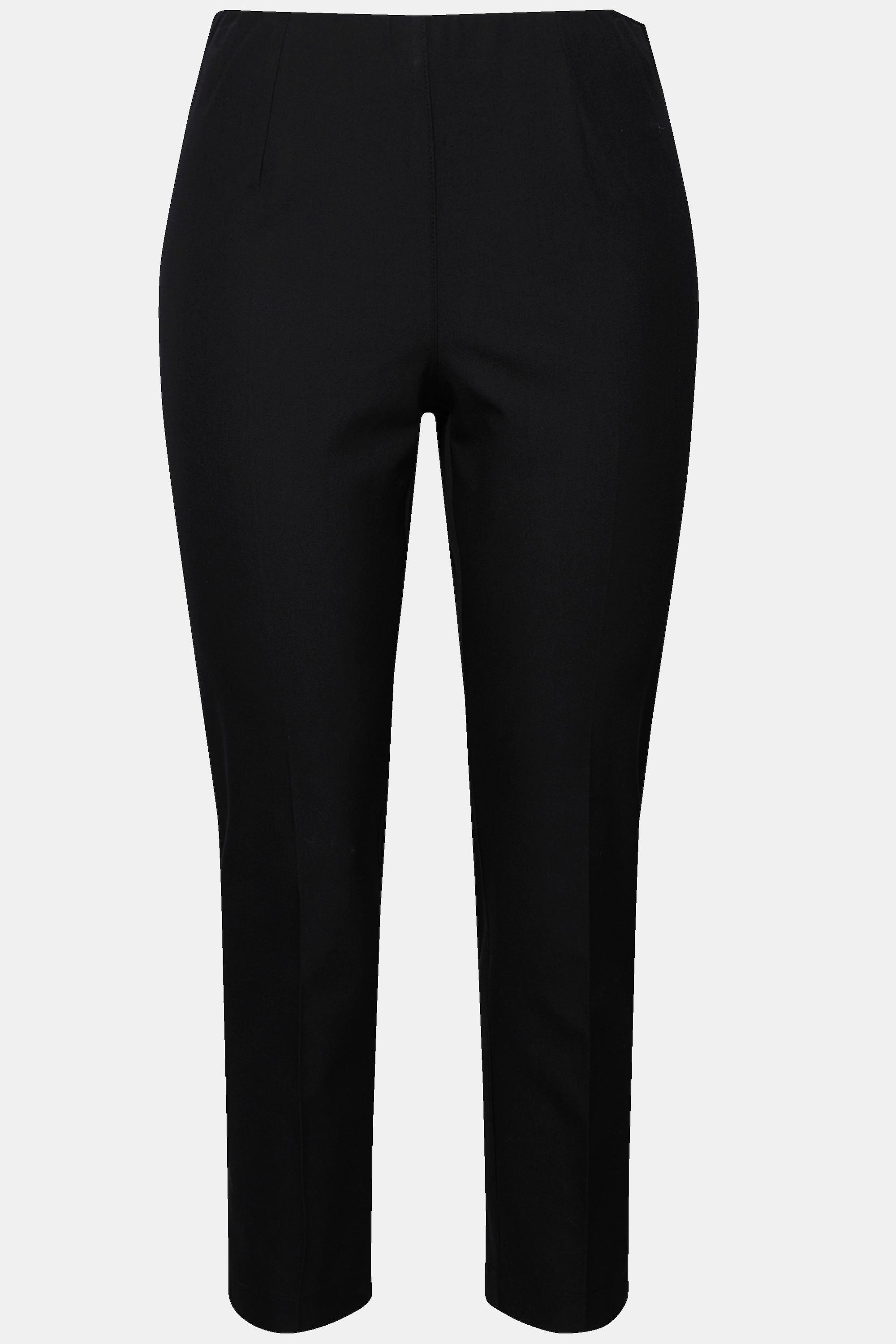 Ulla Popken  Pantalon 7/8, passepoil, taille élastique, jambe slim 