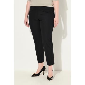 Pantalon 7/8, passepoil, taille élastique, jambe slim