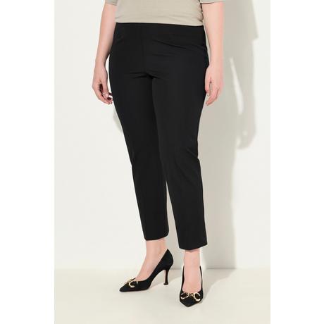 Ulla Popken  Pantalon 7/8, passepoil, taille élastique, jambe slim 