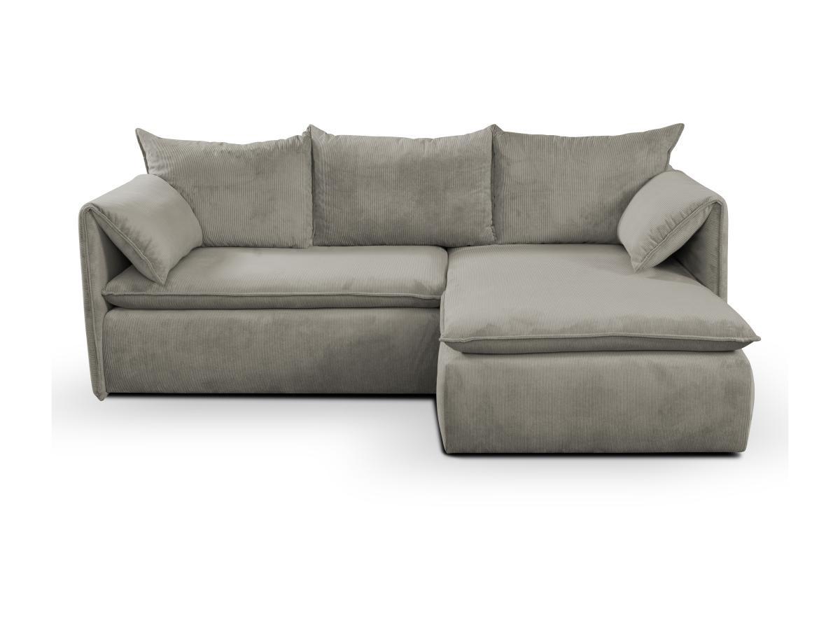 PASCAL MORABITO Canapé d'angle conible en velours côtelé TEODORA de PASCAL MORABITO Angle droit  