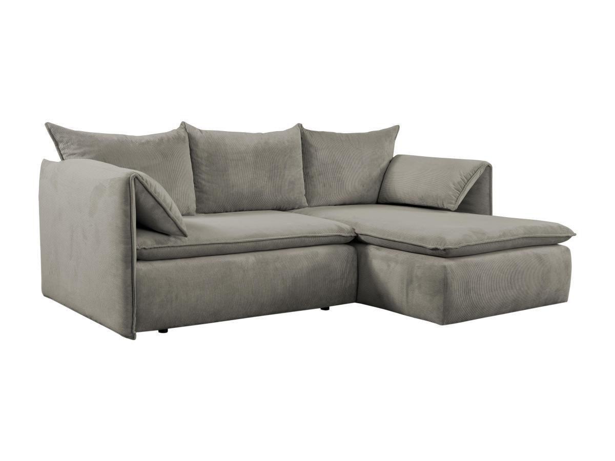 PASCAL MORABITO Canapé d'angle conible en velours côtelé TEODORA de PASCAL MORABITO Angle droit  