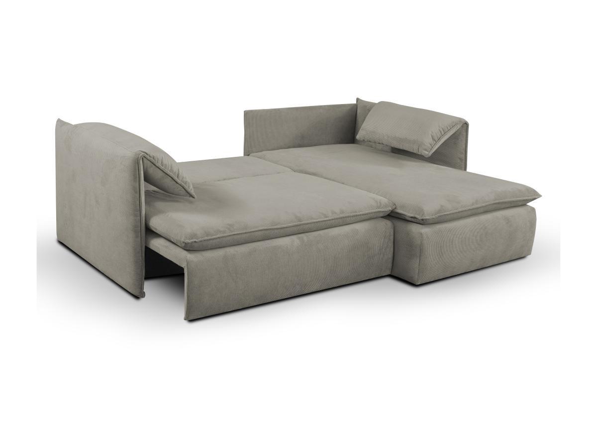 PASCAL MORABITO Canapé d'angle conible en velours côtelé TEODORA de PASCAL MORABITO Angle droit  