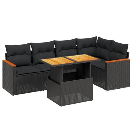 VidaXL set divano da giardino Polirattan  