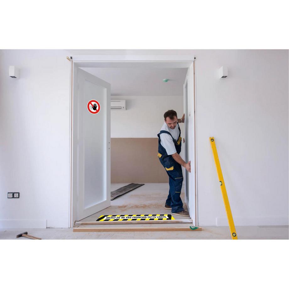 Exacompta Cartello adesivo rotondo diametro 20cm VIETATO L'ACCESSO  