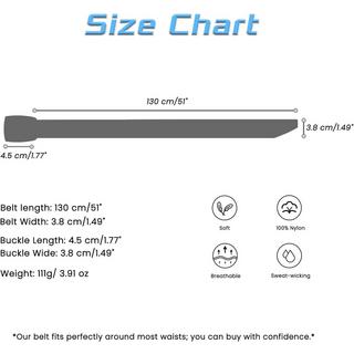 Only-bags.store 5-teiliger Unisex Verstellbarer Nylongürtel ohne Metallschnalle  