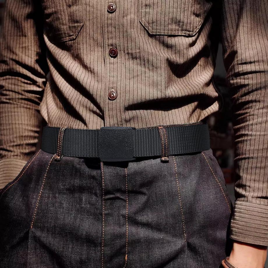 Only-bags.store 5-teiliger Unisex Verstellbarer Nylongürtel ohne Metallschnalle  