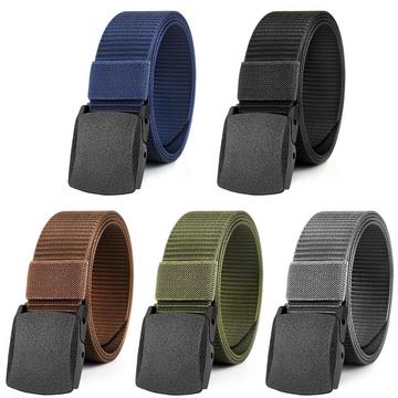 Ceinture de travail 5 pièces, ceinture unisexe en toile nylon réglable, sans boucle métallique