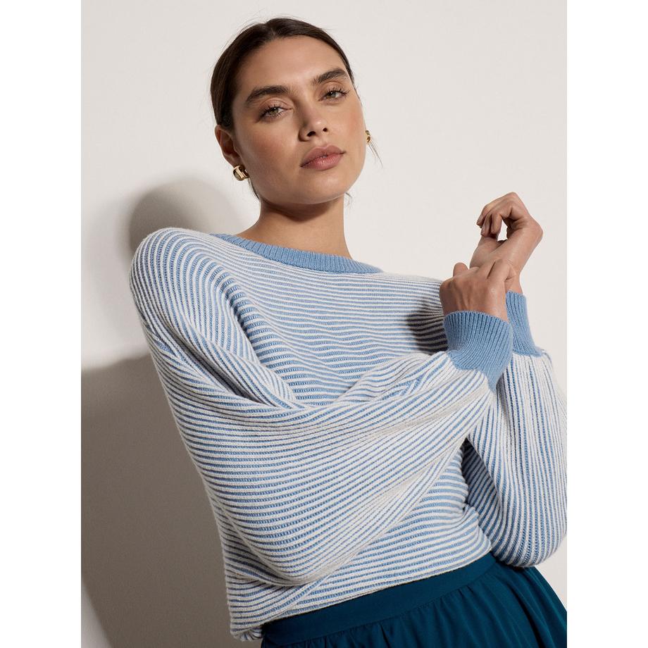 APRICOT Gestreifter Pullover mit Fledermausärmeln  