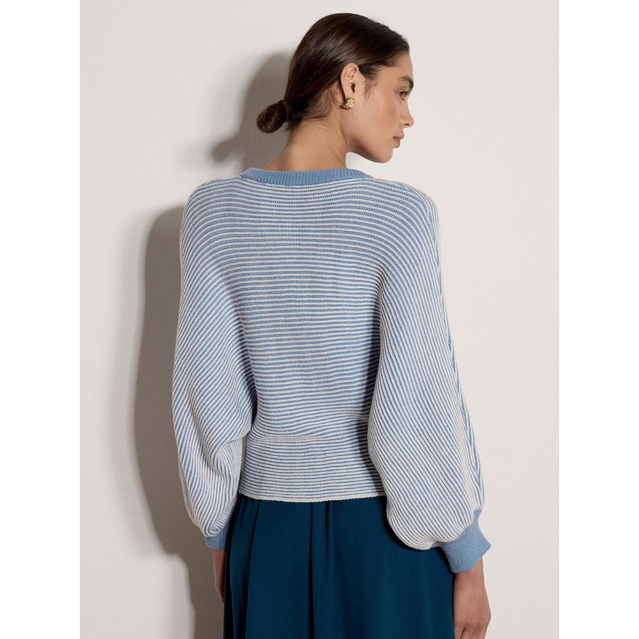 APRICOT Gestreifter Pullover mit Fledermausärmeln  