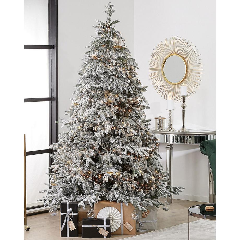 Beliani Sapin de Noël artificiel enneigé en PVC Scandinave BASSIE  