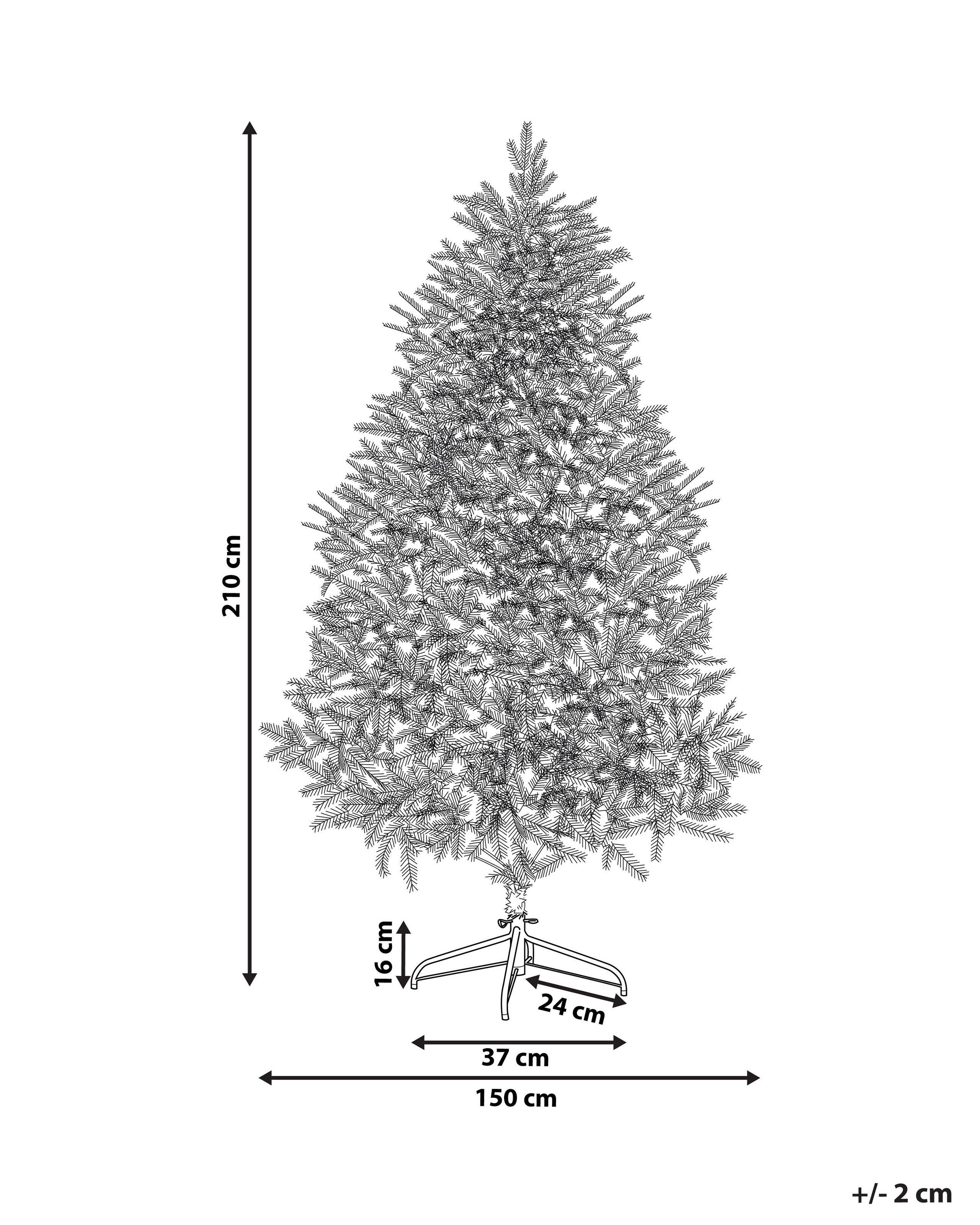 Beliani Sapin de Noël artificiel enneigé en PVC Scandinave BASSIE  