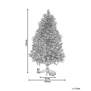 Beliani Sapin de Noël artificiel enneigé en PVC Scandinave BASSIE  