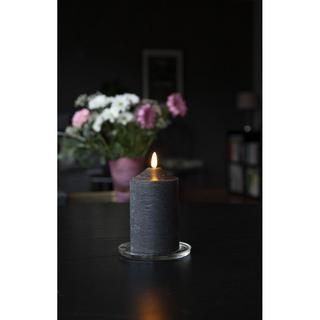 Star Trading LED-Kerze Pillar Kerze Schwarz 7.5 cm x 15 cm, Schwarz  