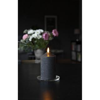 Star Trading LED-Kerze Pillar Kerze Schwarz 7.5 cm x 15 cm, Schwarz  