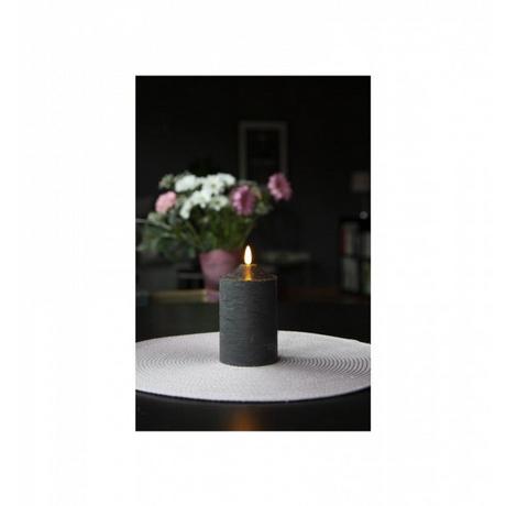 Star Trading LED-Kerze Pillar Kerze Schwarz 7.5 cm x 15 cm, Schwarz  