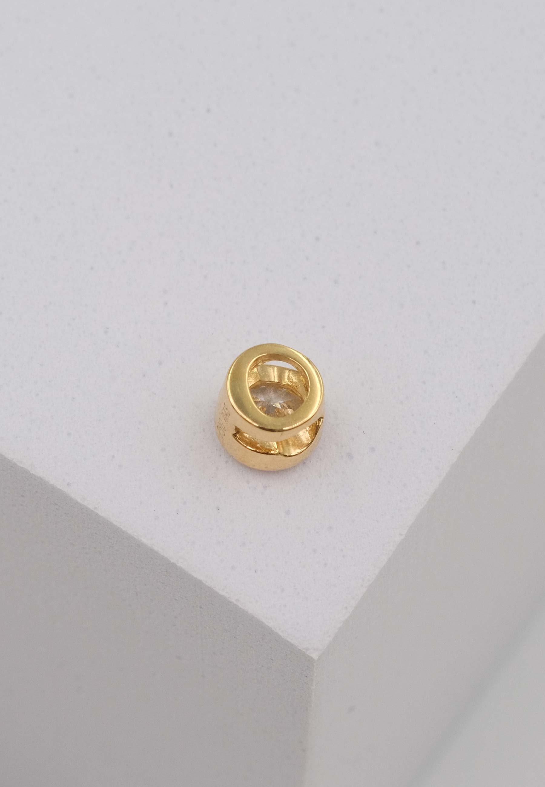 MUAU Schmuck  Solitär Anhänger Zargenfassung Gelbgold 750 Diamant 0.25ct. 6x6mm 