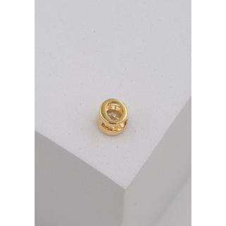 MUAU Schmuck  Solitär Anhänger Zargenfassung Gelbgold 750 Diamant 0.25ct. 6x6mm 