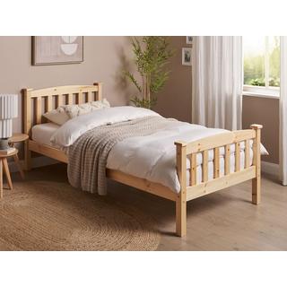 Beliani Letto con rete a doghe en Legno di pino Scandinavo GIVERNY  