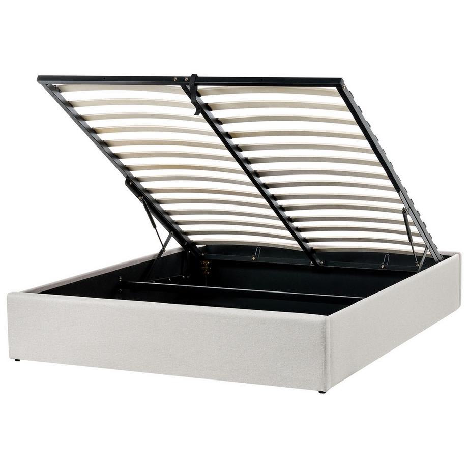 Beliani Letto con ottomano senza testata en Tessuto Scandinavo DINAN  