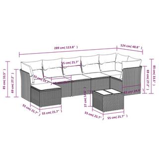 VidaXL Garten sofagarnitur poly-rattan  