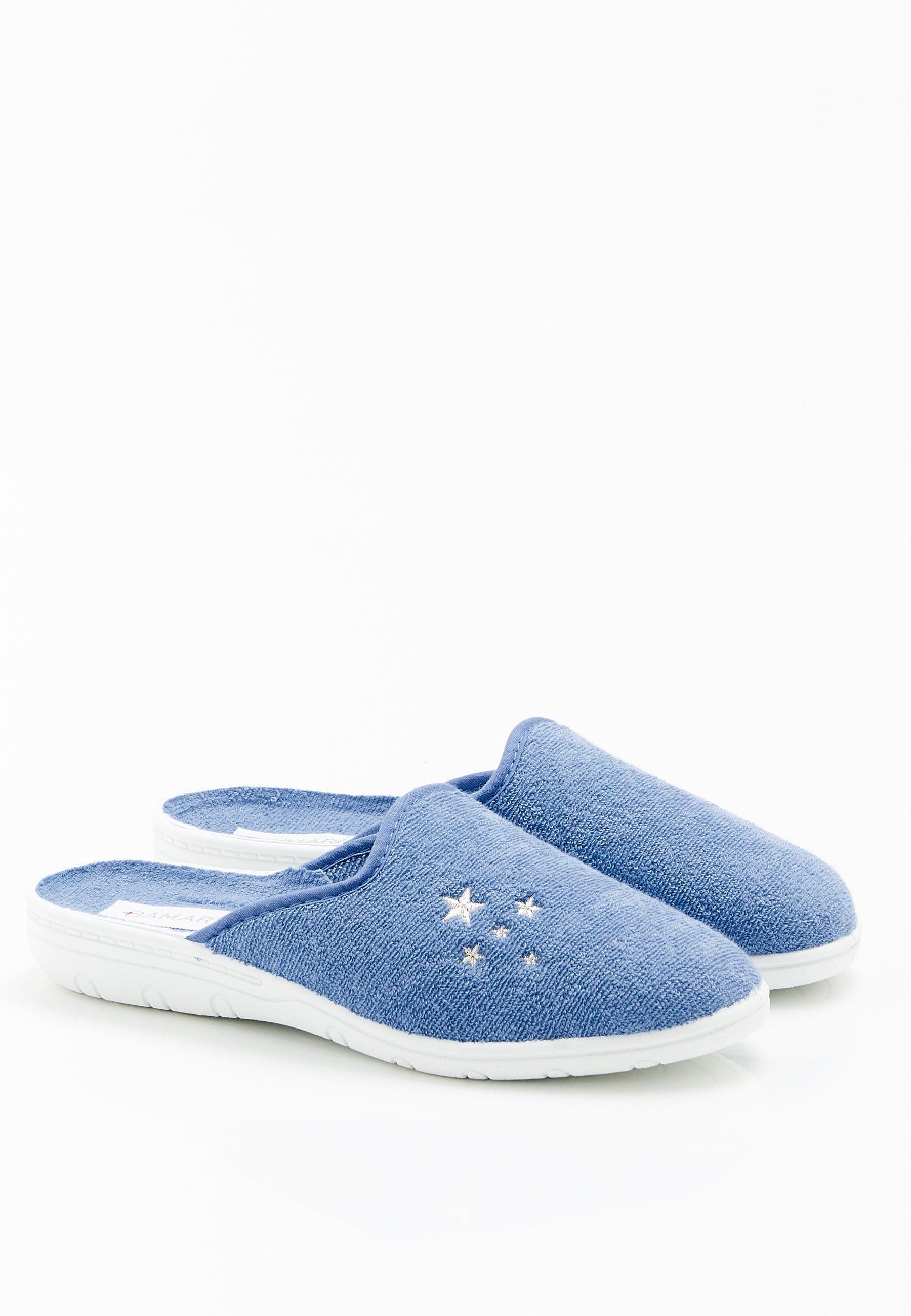 Image of Frotteepantoffeln. Unisex Blau 36