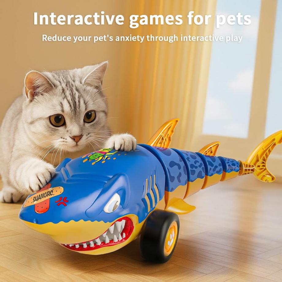 Activity-board  RC Haifischauto Spielzeug für Kinder, 2,4 GHz ferngesteuertes Auto mit schwingendem Heck und LED-Leuchten, ferngesteuertes Auto 