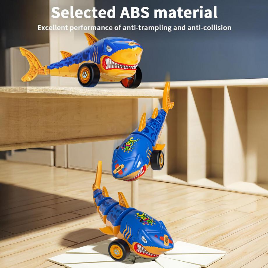 Activity-board  RC Haifischauto Spielzeug für Kinder, 2,4 GHz ferngesteuertes Auto mit schwingendem Heck und LED-Leuchten, ferngesteuertes Auto 