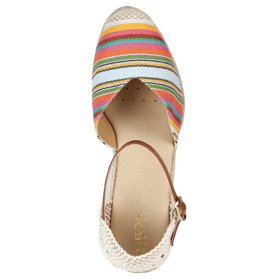 GEOX Gelsa A Sandales Compensées à Bride en Cuir  