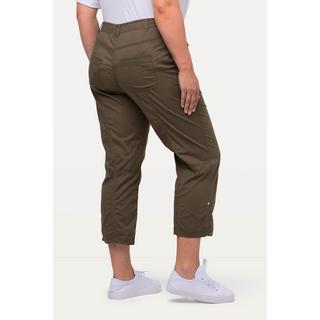 Ulla Popken  Pantaloni cargo a 7/8 con linguetta per risvolto e cintura comoda 