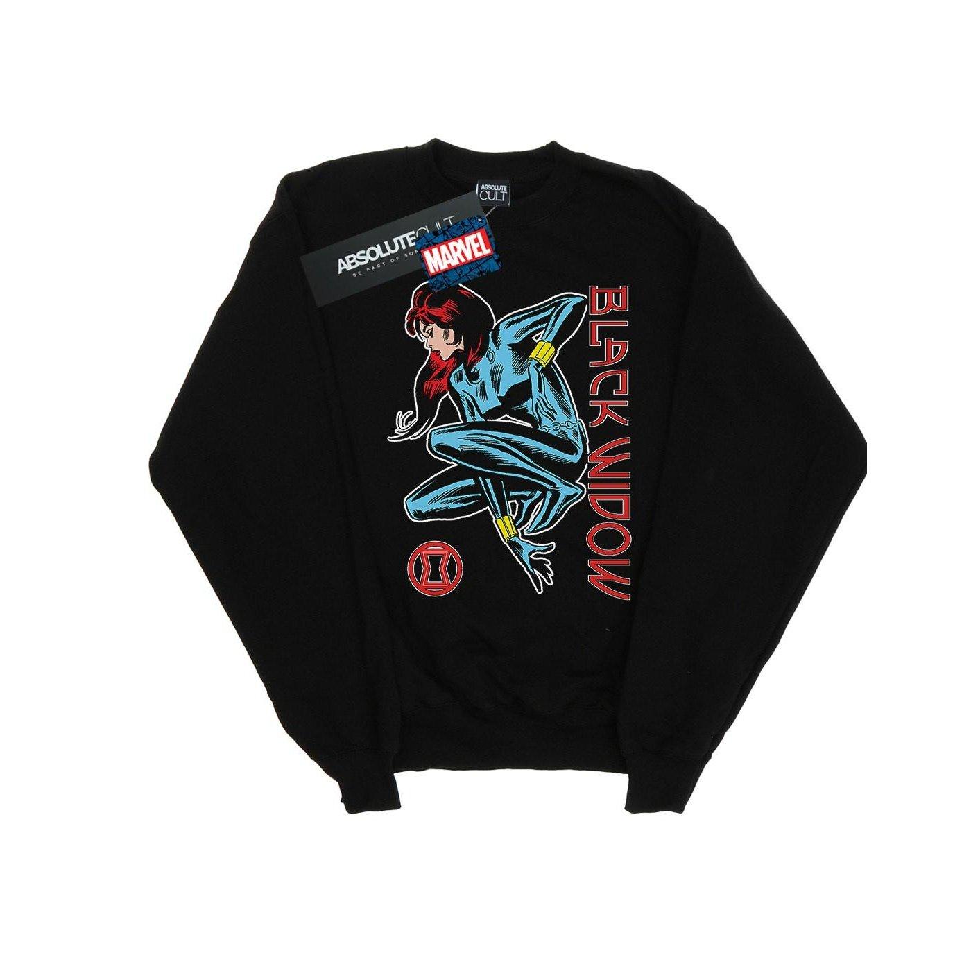 Image of Black Widow In Action Sweatshirt Mädchen Schwarz 116