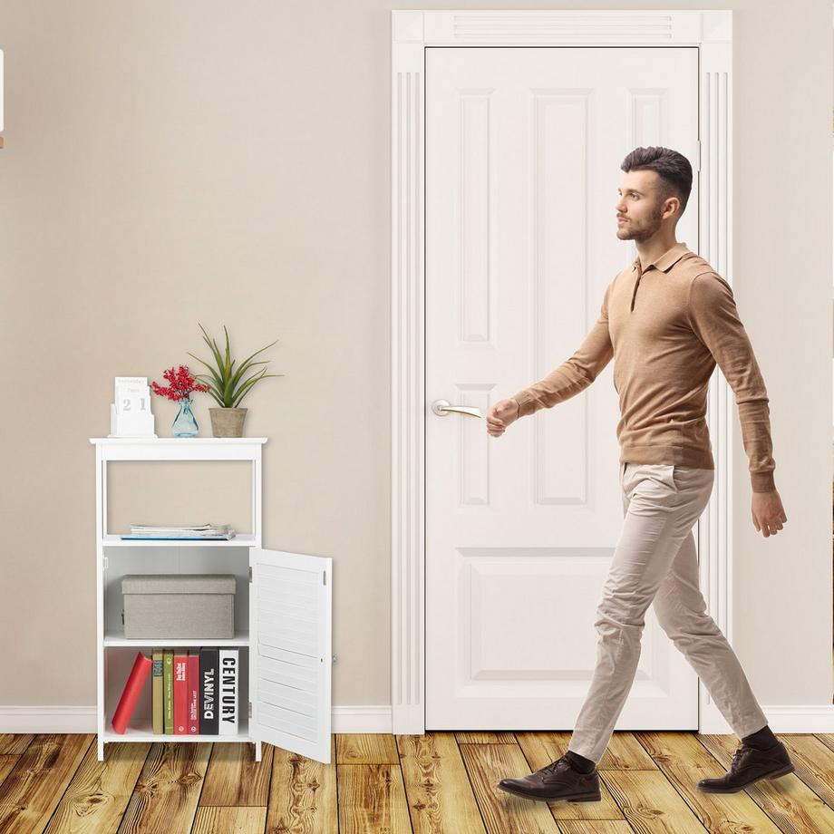 Northio Meuble de salle de bain à 3 compartiments  