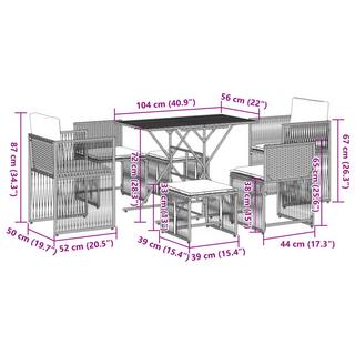 VidaXL Garten essgruppe poly-rattan  