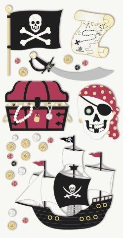 Image of Sticker Mix Piraten Rot Bunt
