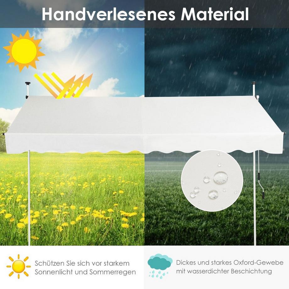 Northix Einziehbare Gartenmarkise  