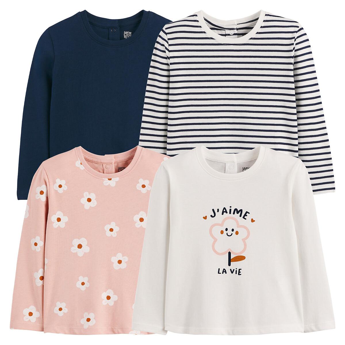 La Redoute Collections  4er-Pack langärmelige Shirts 